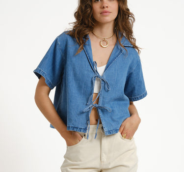 Ina Shirt Medium Blue Denim - Things I Like Things I Love