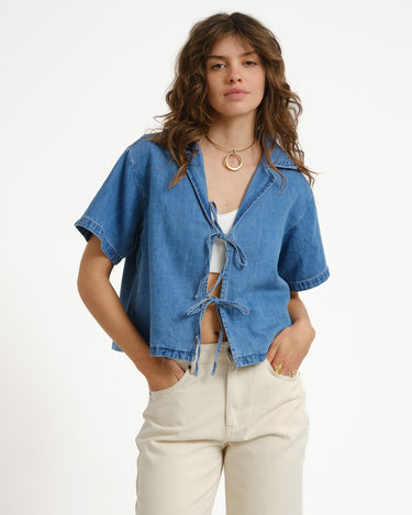 Ina Shirt Medium Blue Denim - Things I Like Things I Love