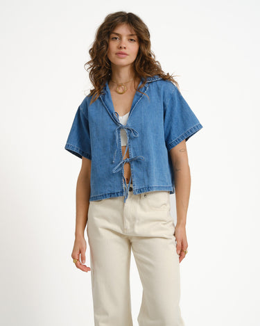 Ina Shirt Medium Blue Denim - Things I Like Things I Love