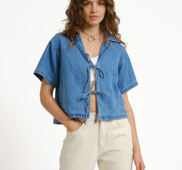Ina Shirt Medium Blue Denim - Things I Like Things I Love