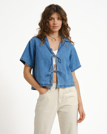Ina Shirt Medium Blue Denim - Things I Like Things I Love