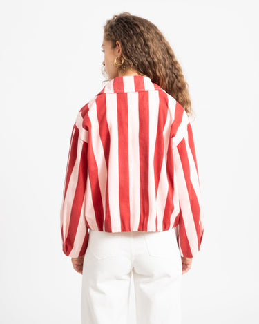 Jacket Lara Striped Bordeaux - Things I Like Things I Love