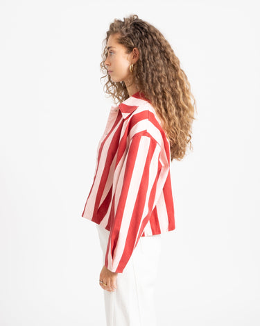 Jacket Lara Striped Bordeaux - Things I Like Things I Love