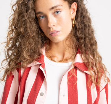 Jacket Lara Striped Bordeaux - Things I Like Things I Love