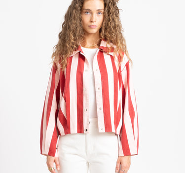 Jacket Lara Striped Bordeaux - Things I Like Things I Love