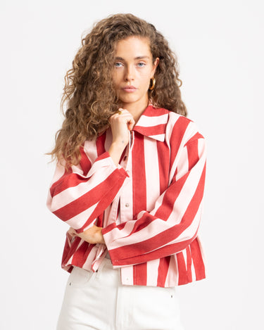 Jacket Lara Striped Bordeaux - Things I Like Things I Love