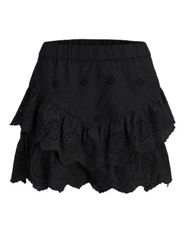 Jade Layered Broderie Skirt Black - Things I Like Things I Love