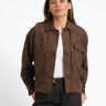 Jala Lili Overshirt Dark Brown Melange - Things I Like Things I Love