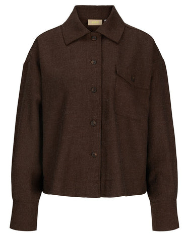 Jala Lili Overshirt Dark Brown Melange - Things I Like Things I Love