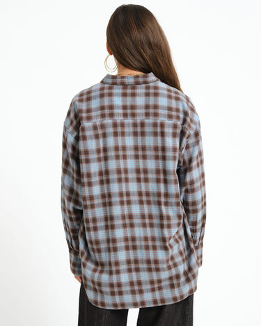 Jamie Check Flannel Shirt Skyway/Peacoat - Things I Like Things I Love