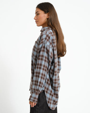 Jamie Check Flannel Shirt Skyway/Peacoat - Things I Like Things I Love