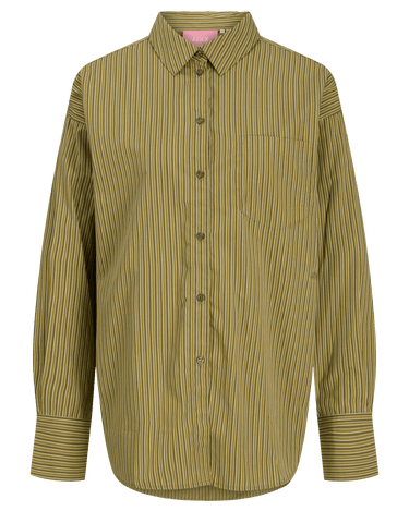 Jamie Relaxed Poplin Shirt Green Moss - Things I Like Things I Love