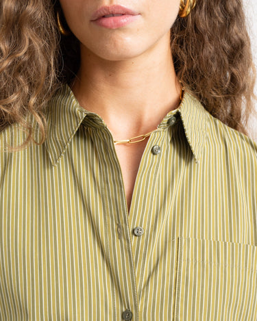 Jamie Relaxed Poplin Shirt Green Moss - Things I Like Things I Love