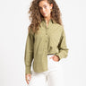 Jamie Relaxed Poplin Shirt Green Moss - Things I Like Things I Love