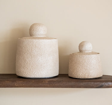 Jar Ceramic Beige - Things I Like Things I Love