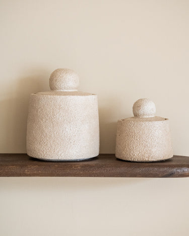 Jar Ceramic Beige - Things I Like Things I Love