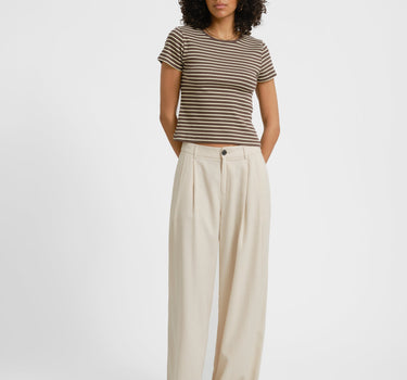 Judy Striped Baby Tee Brown/Yellow - Things I Like Things I Love