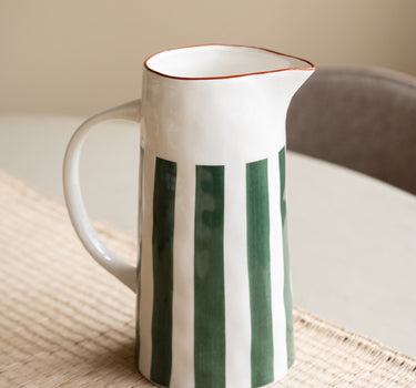 Jug Mykonos Green Stripe - Things I Like Things I Love