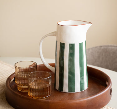 Jug Mykonos Green Stripe - Things I Like Things I Love