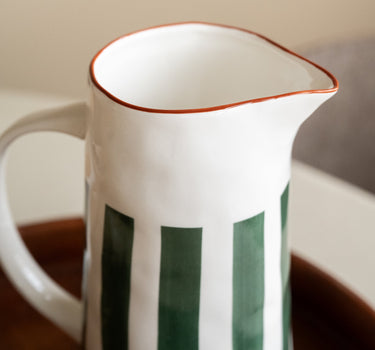 Jug Mykonos Green Stripe - Things I Like Things I Love