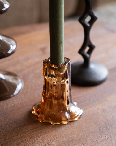 Kandelaar Branch Glas Amber - Things I Like Things I Love