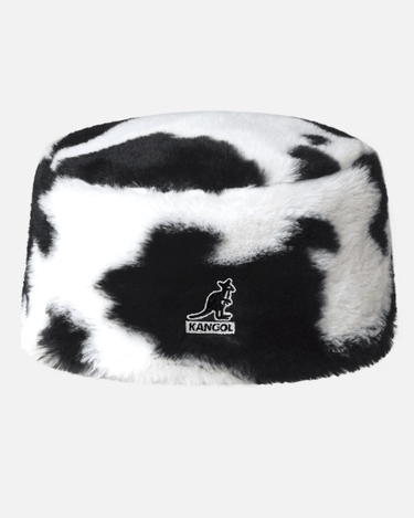 Kangol Faux Fur Topper Spotted Cow Print - Things I Like Things I Love