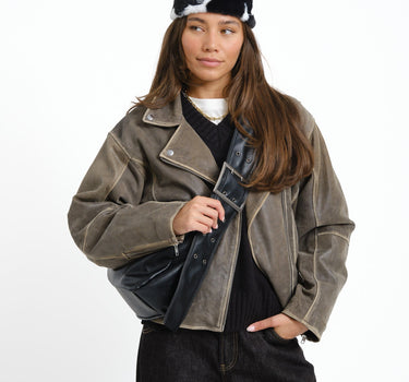 Kangol Faux Fur Topper Spotted Cow Print - Things I Like Things I Love