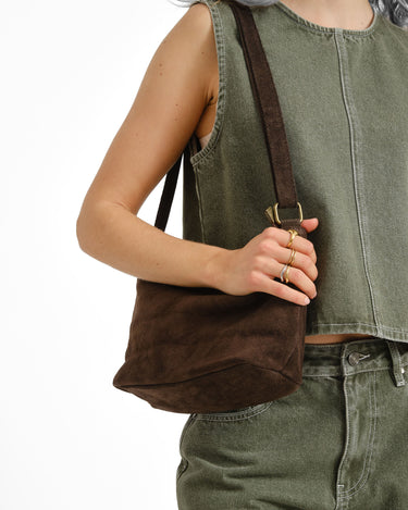 Karin Suede Bag Brown - Things I Like Things I Love