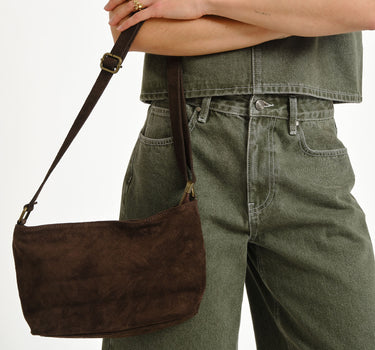 Karin Suede Bag Brown - Things I Like Things I Love