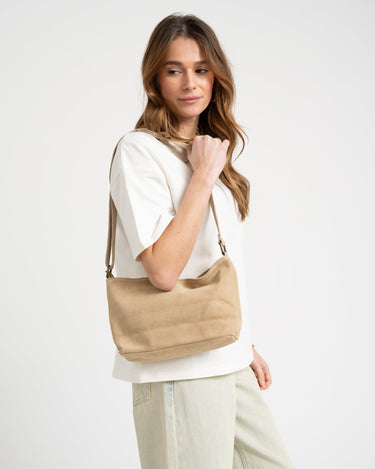 Karin Suede Bag Sand - Things I Like Things I Love