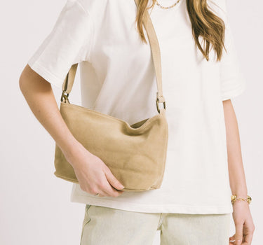 Karin Suede Bag Sand - Things I Like Things I Love