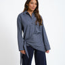 KIlah Scarfshirt Navy Blazer/Birch - Things I Like Things I Love