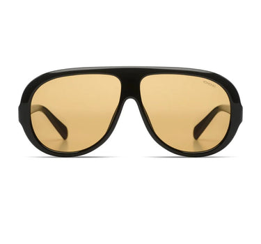 Komono Sunglasses Tate Black Amber Yellow - Things I Like Things I Love