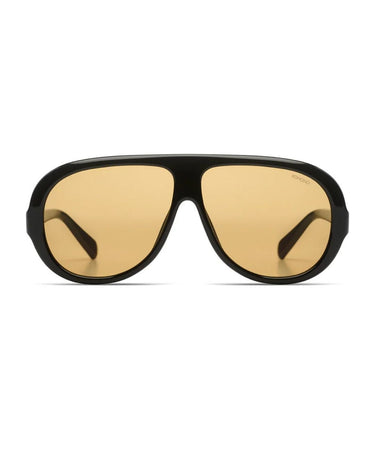 Komono Sunglasses Tate Black Amber Yellow - Things I Like Things I Love