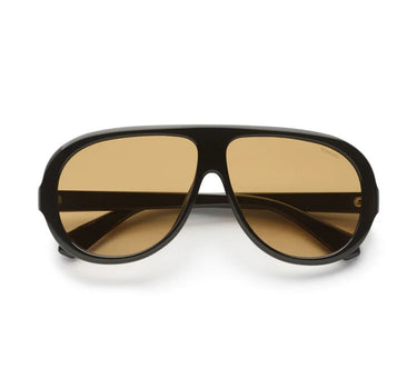 Komono Sunglasses Tate Black Amber Yellow - Things I Like Things I Love