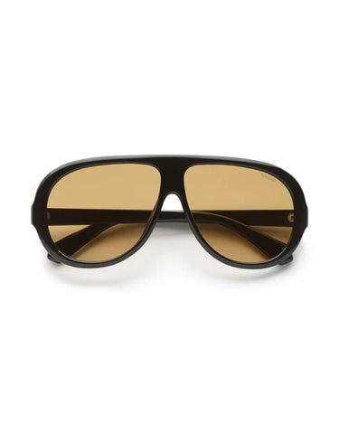 Komono Sunglasses Tate Black Amber Yellow - Things I Like Things I Love