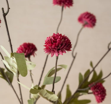 Kunstbloem Pompom Bordeaux - Things I Like Things I Love