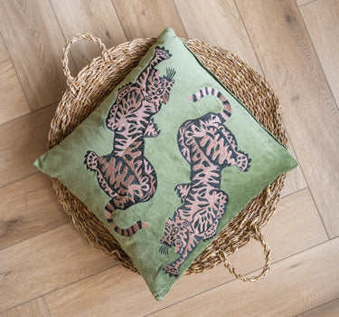 Kussen Luipaard / Tijger Groen - Things I Like Things I Love