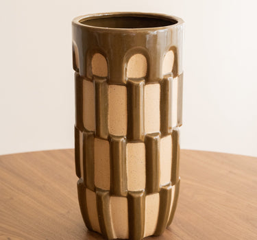 Large Deco Vase Moscy Brown - Things I Like Things I Love