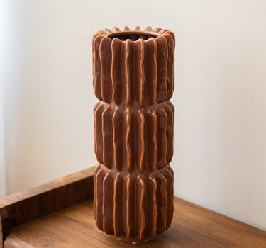 Large Deco Vase Pillar Terra - Things I Like Things I Love