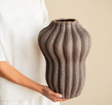 Large Deco Vase Serra Brown - Things I Like Things I Love