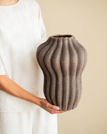 Large Deco Vase Serra Brown - Things I Like Things I Love