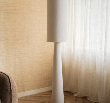 Large Floor Lamp Loft Bouclé Beige - Things I Like Things I Love