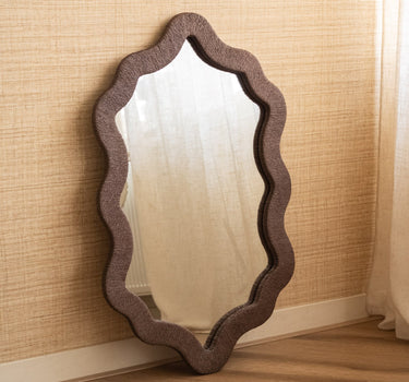 Large Mirror Ralph Wavy Brown - Things I Like Things I Love