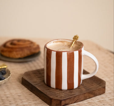 Large Mug Mykonos Rust Stripe - Things I Like Things I Love