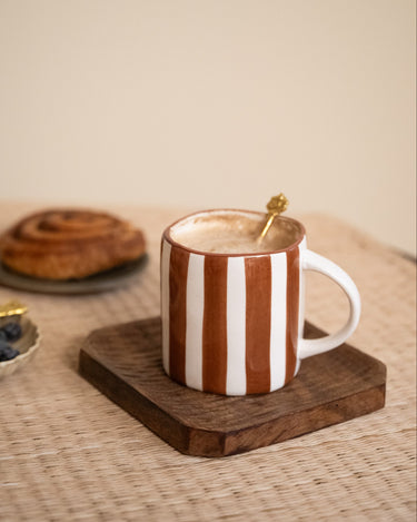 Large Mug Mykonos Rust Stripe - Things I Like Things I Love