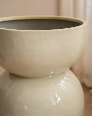 Large Planter Mimea Enamel Green - Things I Like Things I Love