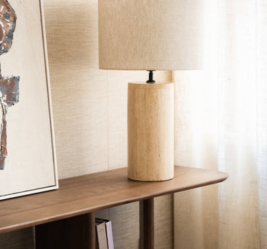 Large Table Lamp Amara Travertine - Things I Like Things I Love