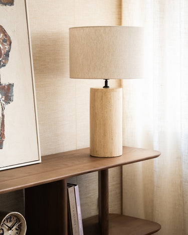 Large Table Lamp Amara Travertine - Things I Like Things I Love