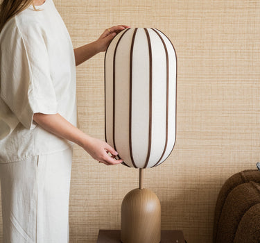 Large Table Lamp Cocoon Linen - Things I Like Things I Love